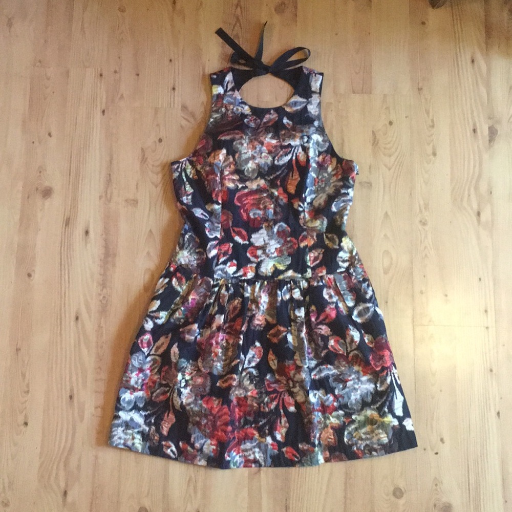 Anthropologie Adelita Brocade Metallic sheath 👗
